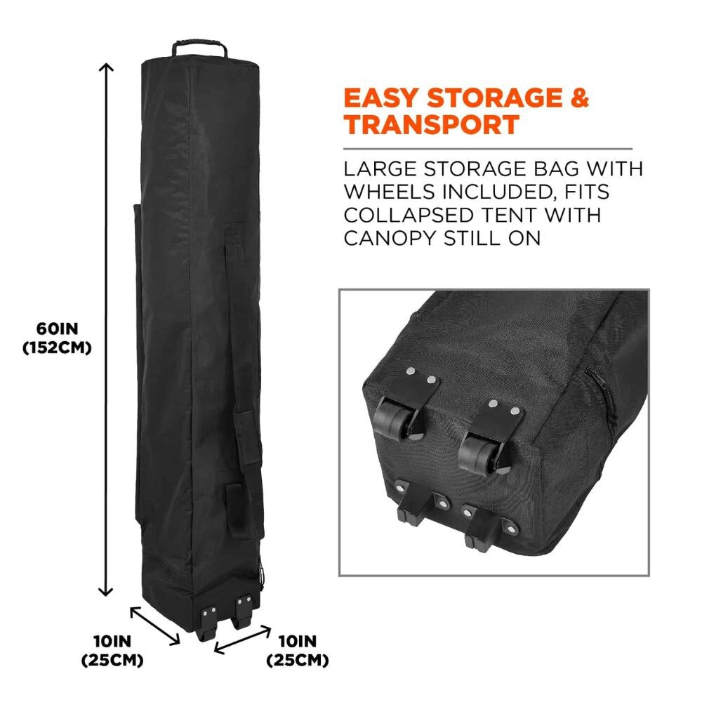 Ergodyne 12905 #6000 Heavy-Duty Commercial Pop-Up Tent, Blue - 8