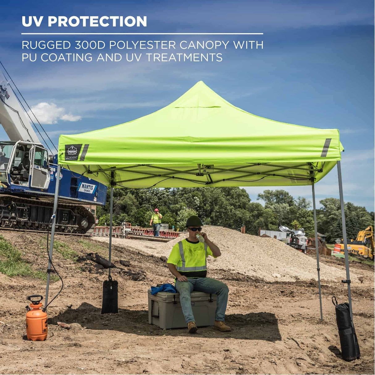 Ergodyne 12951 6051 Single Lime Heavy-Duty Pop-Up Tent Kit - 10ft x 10ft - 11