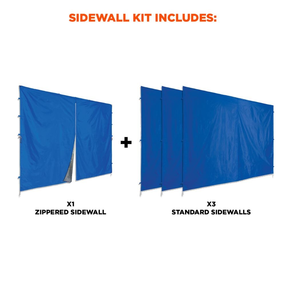 Ergodyne 12985 #6054 Blue Pop-Up Tent Sidewall Kit - 10ft x 10ft - 2