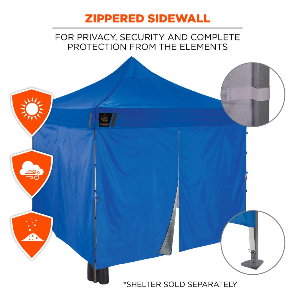 Ergodyne 12985 #6054 Blue Pop-Up Tent Sidewall Kit - 10ft x 10ft - 3