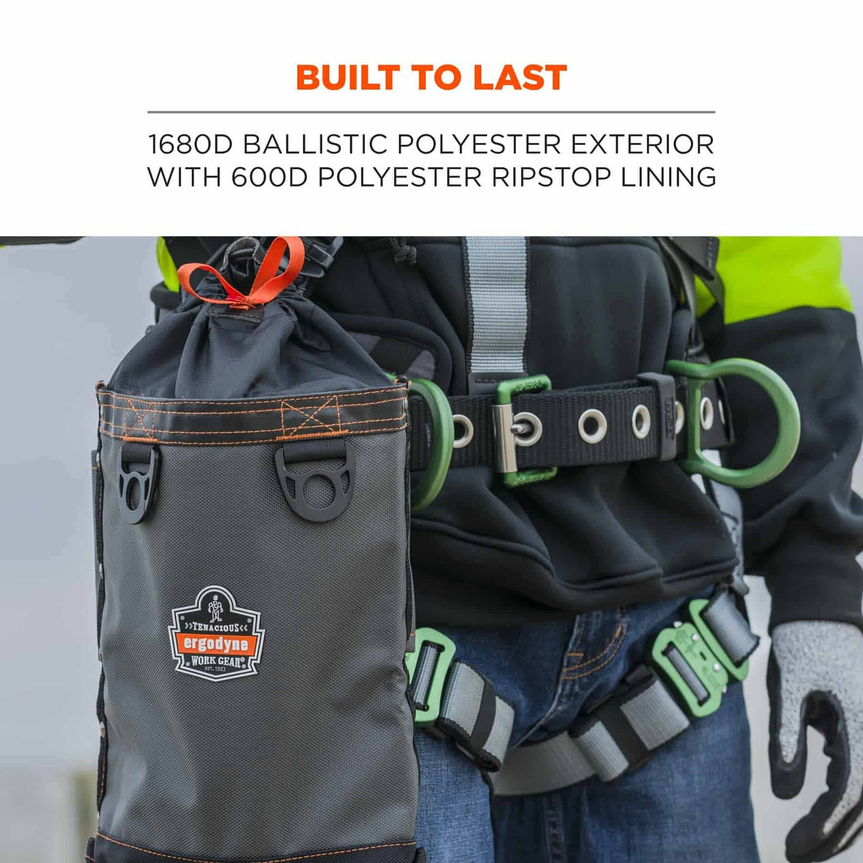 Ergodyne 13428 5928 Gray Topped Bolt Bag Tool Pouch - Tall - 5