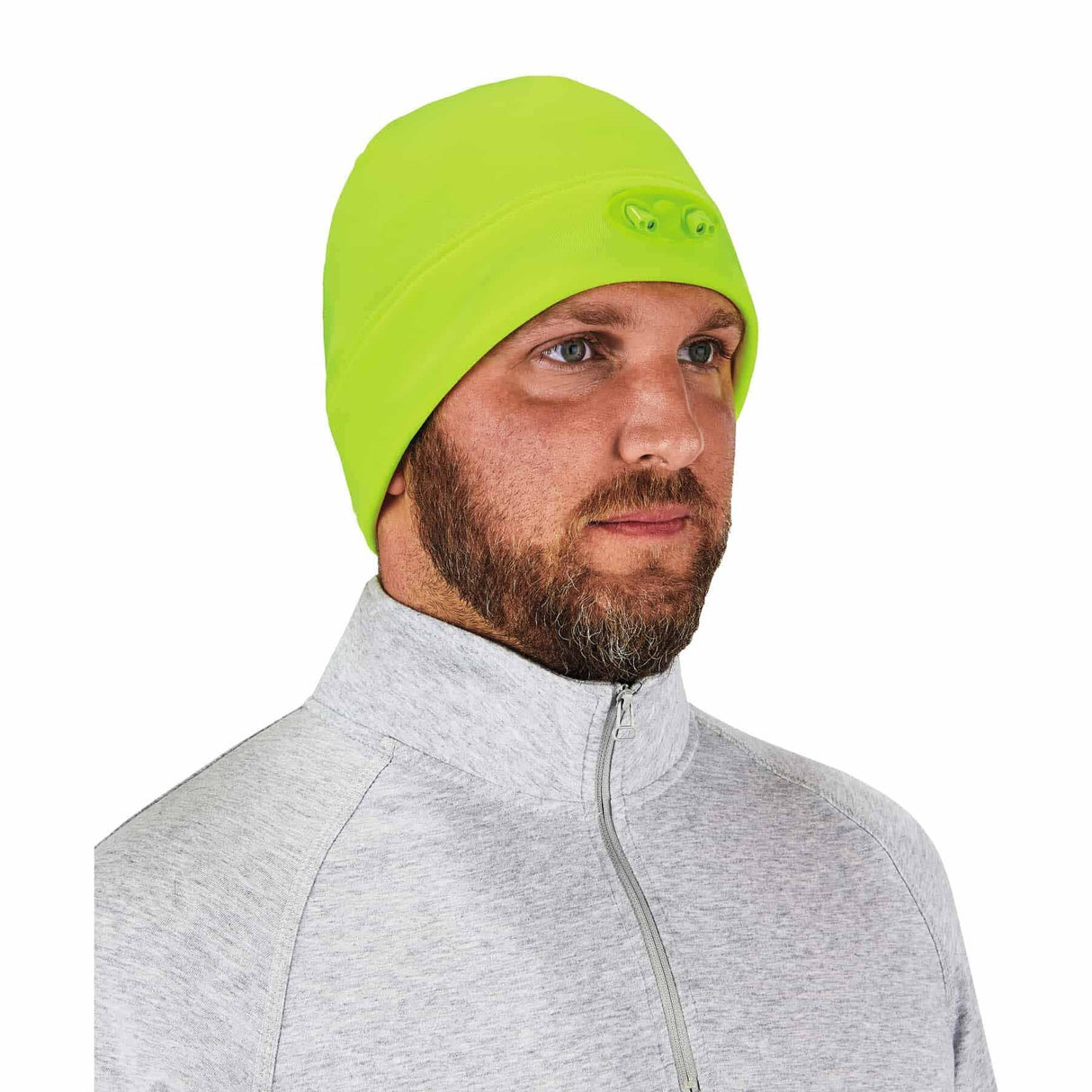 Ergodyne 16802 6804 Lime Skull Cap Beanie Hat - LED Lights - 5