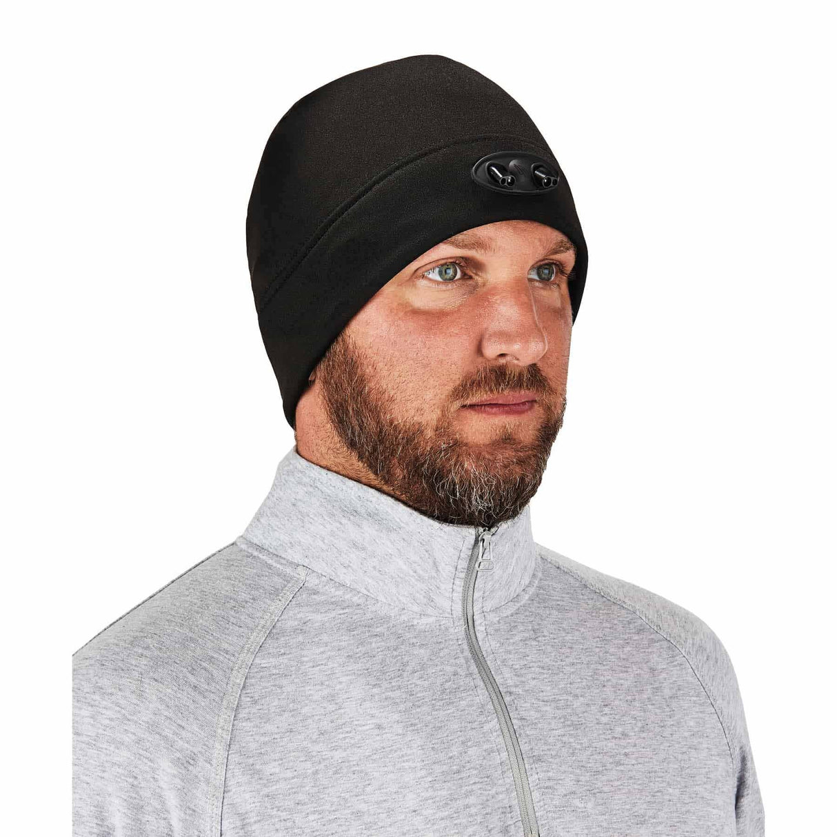 Ergodyne 16803 6804 Black Skull Cap Beanie Hat - LED Lights - 5
