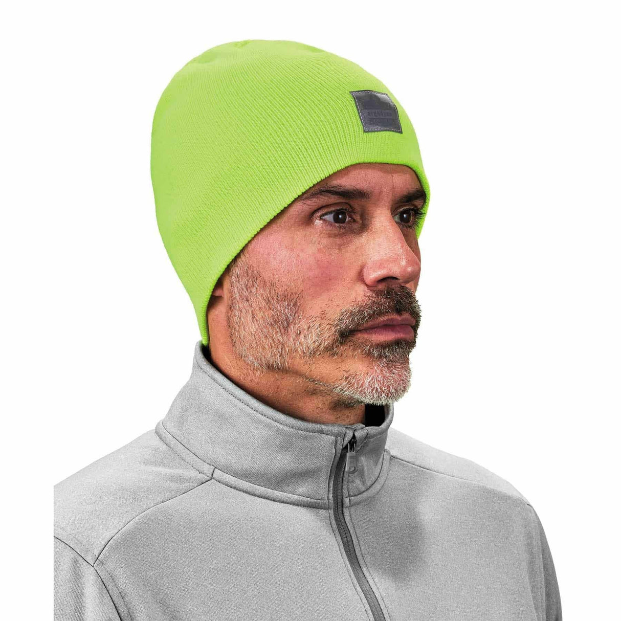 Ergodyne 16813 6812 Lime Rib Knit Beanie - 3