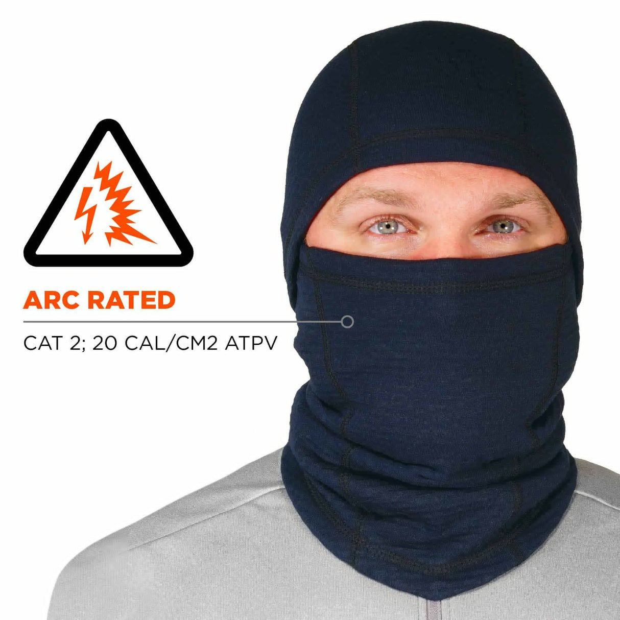 Ergodyne 16848 6847 Navy FR Balaclava Face Mask - Dual Compliant - 3