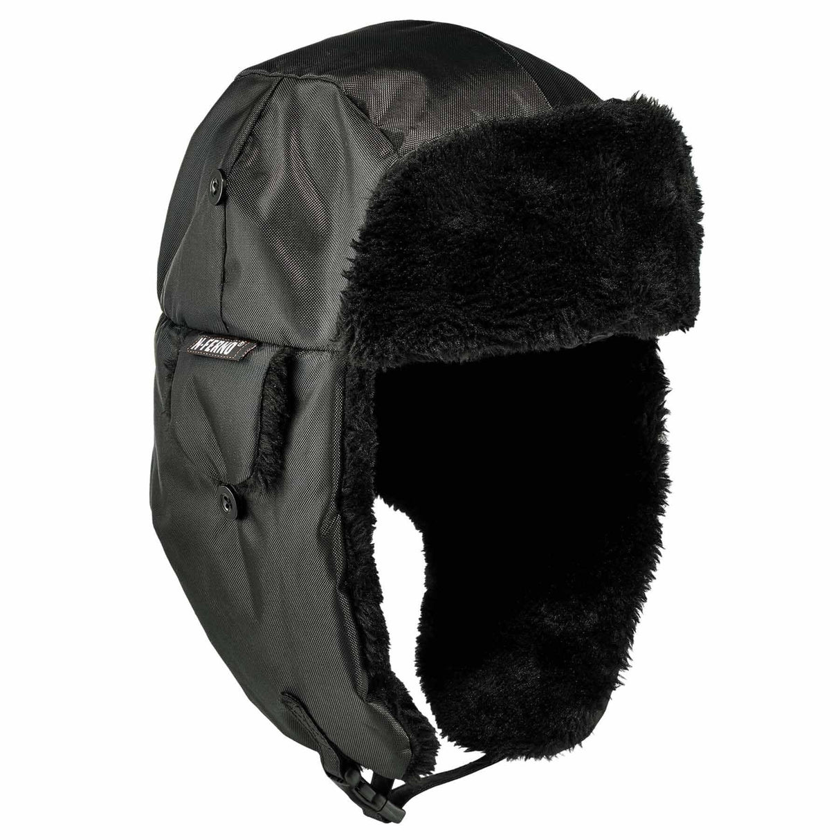 Ergodyne 16857 6802Z S/M Black Zippered Trapper Hat - 2