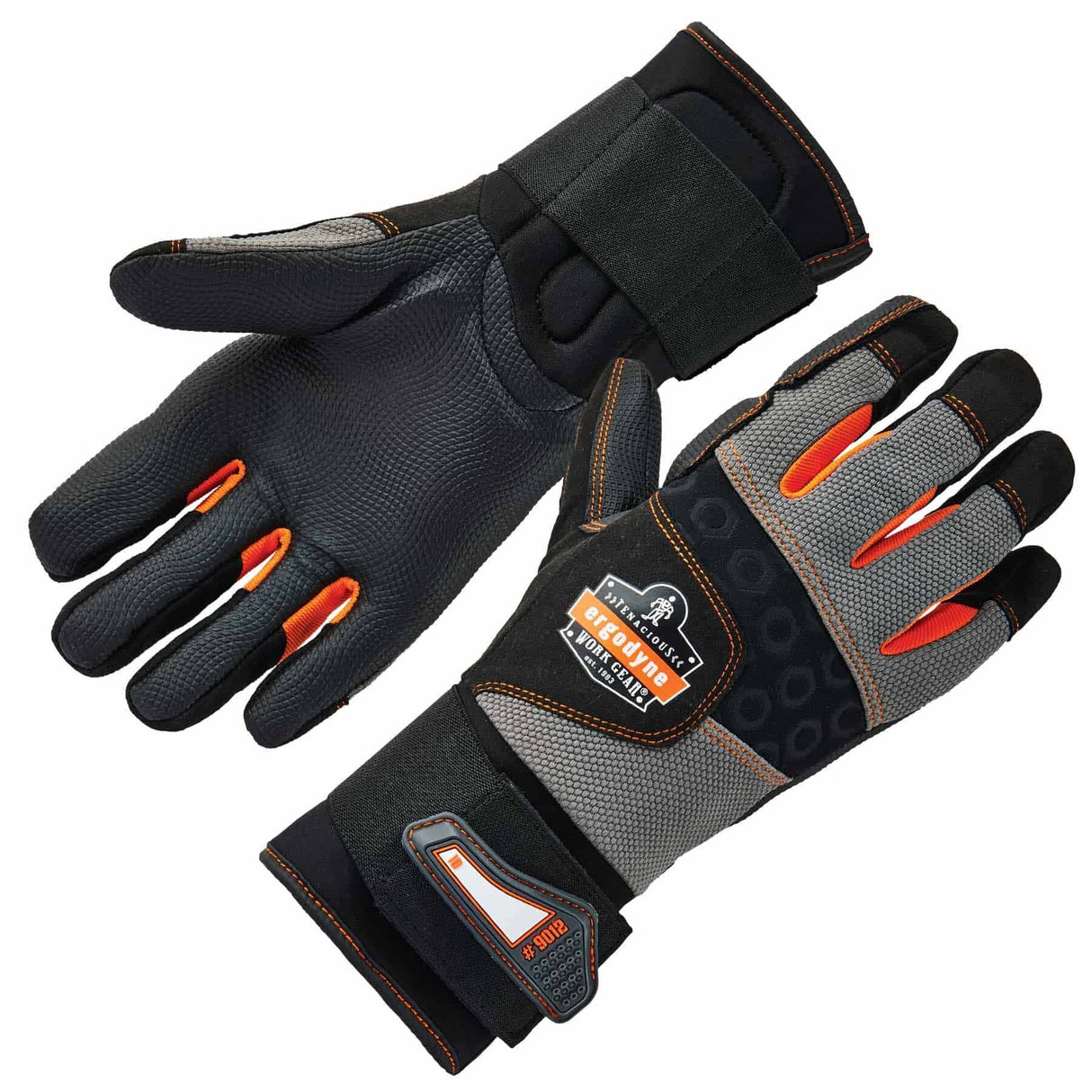 Ergodyne 17734 9012 L Black Certified AV Gloves + Wrist Support