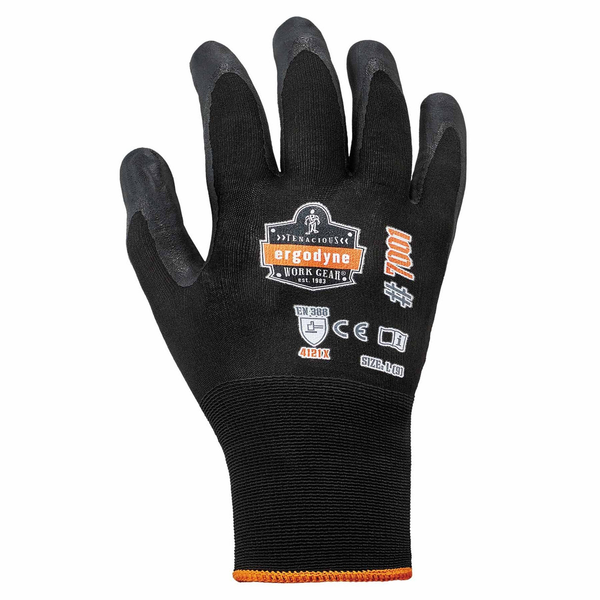 Ergodyne 17855 7001-CASE XL Black Nitrile-Coated Gloves - DSX 144-Pair - 2