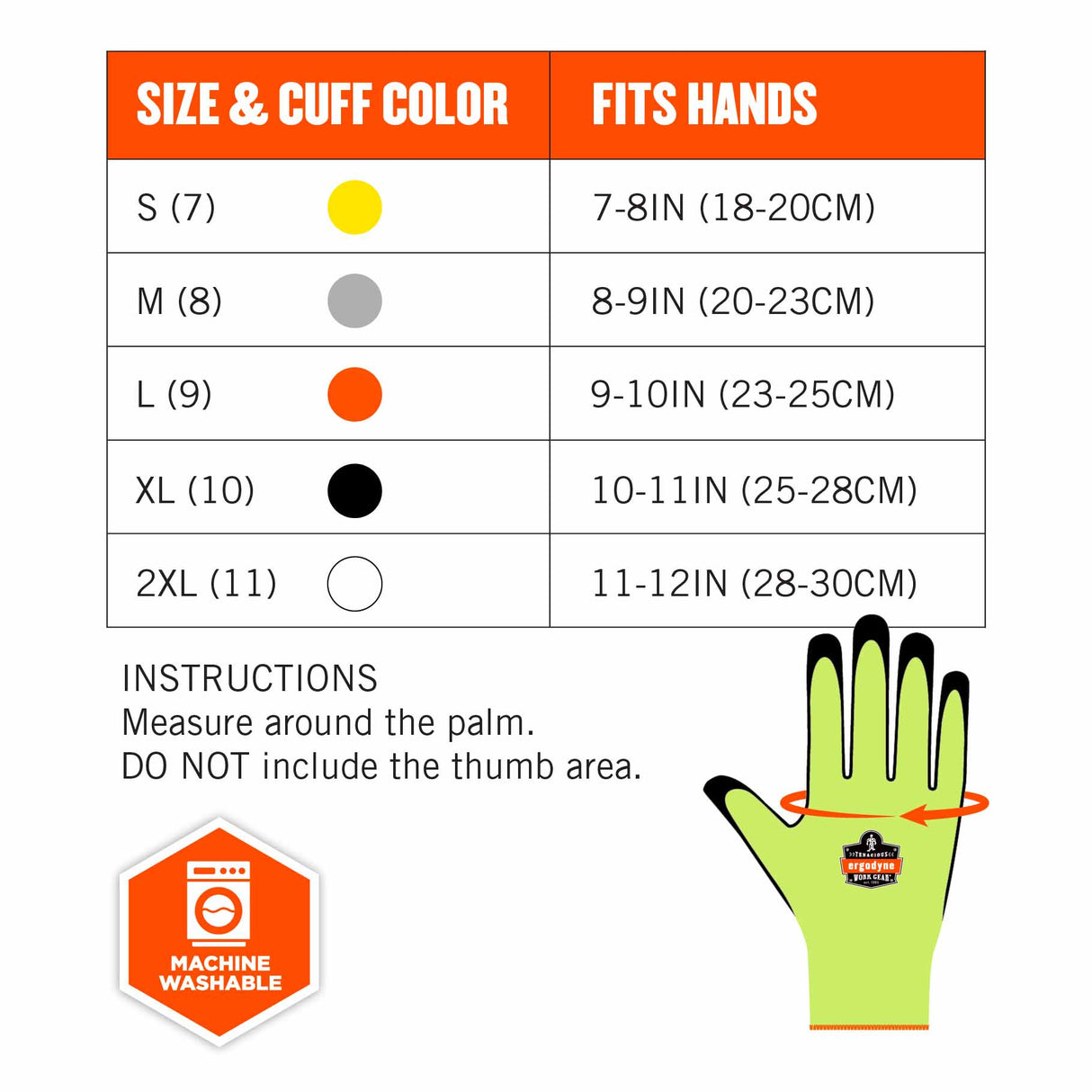 Ergodyne 17863 7021-CASE M Lime ANSI A2 Nitrile-Coated CR Gloves - WSX 144-Pair - 8