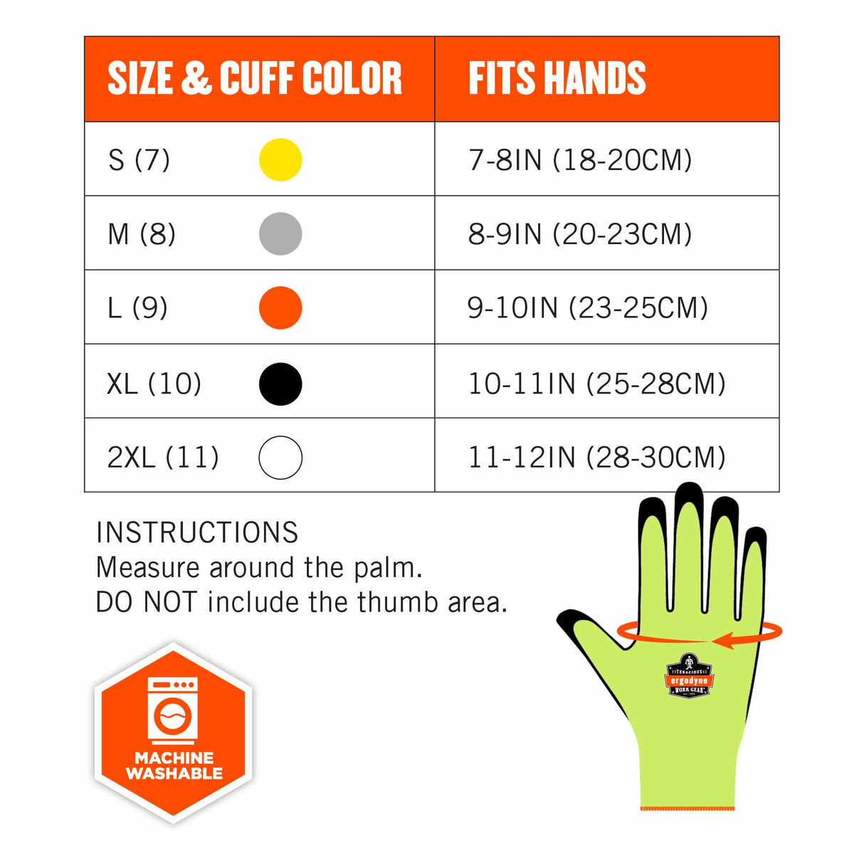 Ergodyne 17875 7022-CASE XL Lime ANSI A2 Nitrile-Coated CR Gloves - DSX 144-Pair - 8