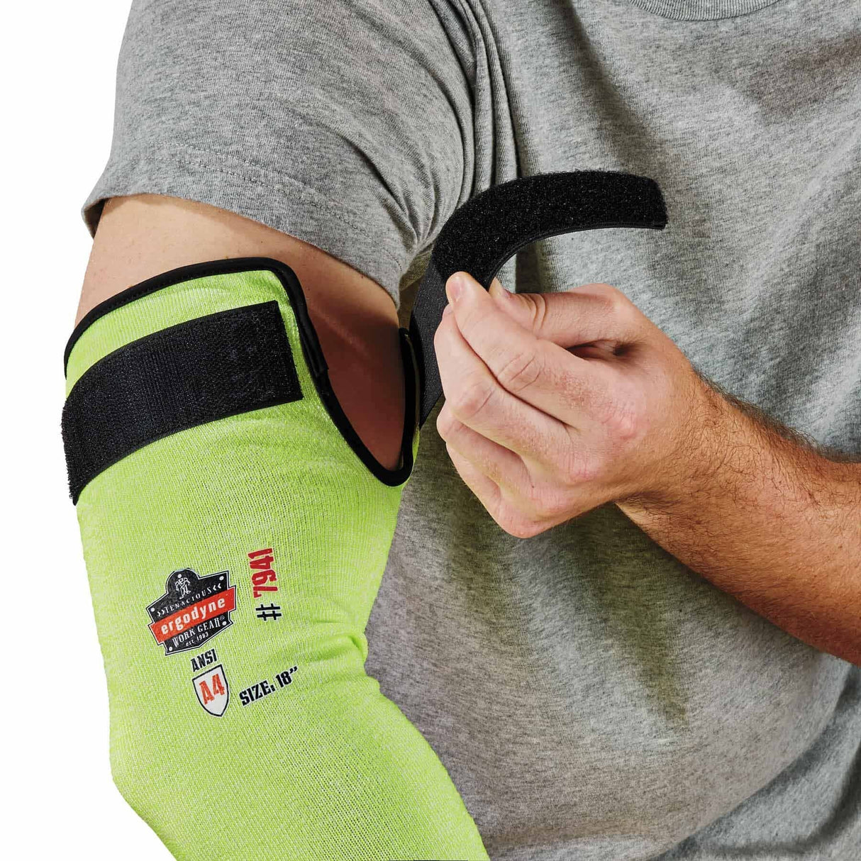 Ergodyne 17943 7941-PR 18 in Lime CR Protective Arm Sleeve 1-Pair - 5