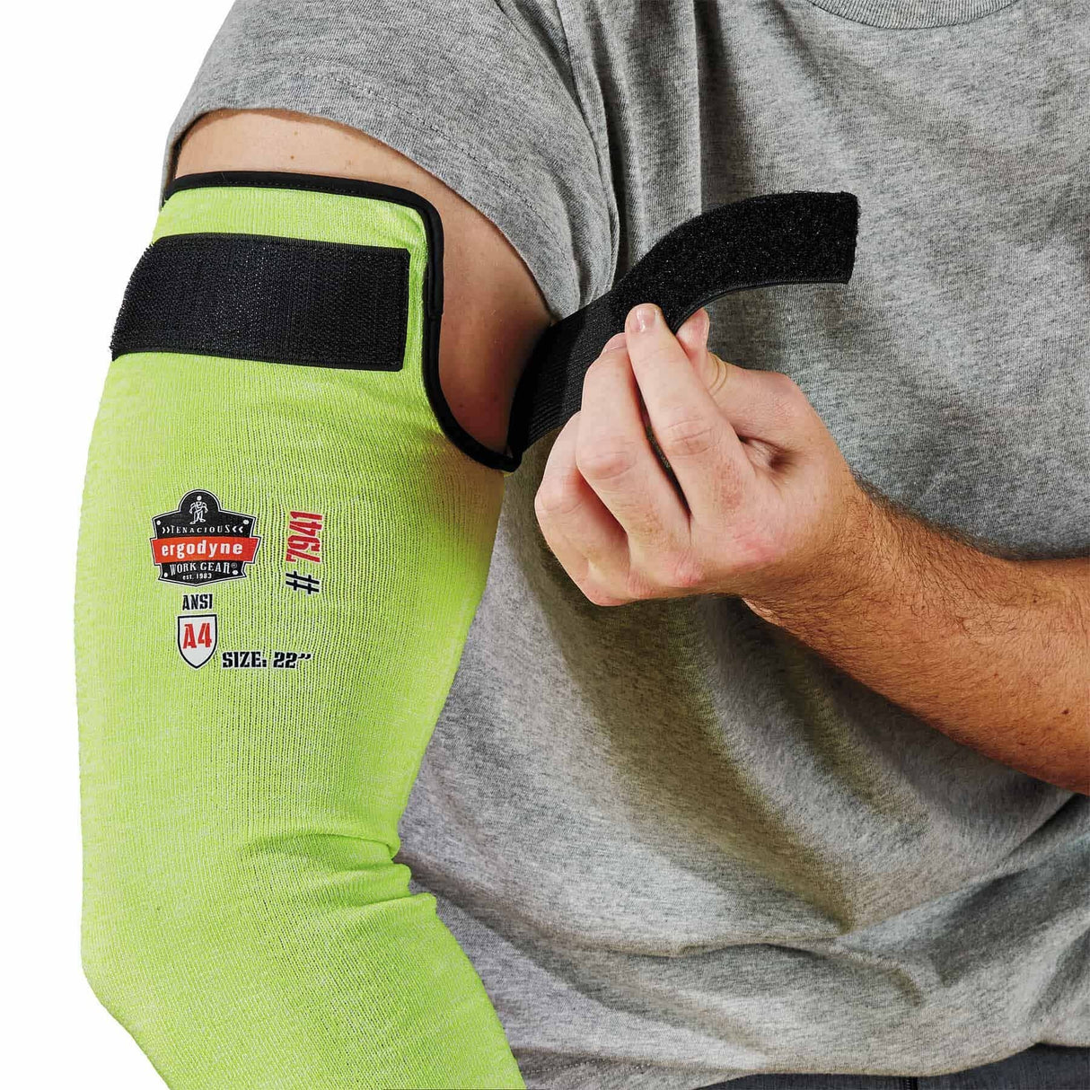 Ergodyne 17945 7941-PR 22 in Lime CR Protective Arm Sleeve 1-Pair - 5
