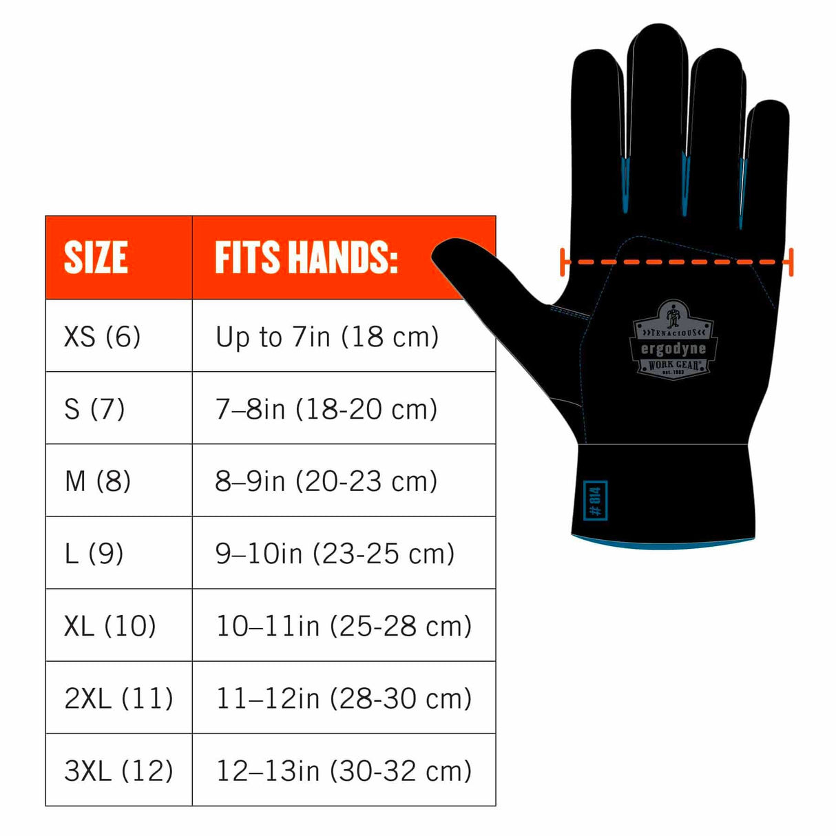 Ergodyne 17995 7551-CASE XL Orange ANSI A5 Coated Waterproof CR Gloves 144-Pair - 9
