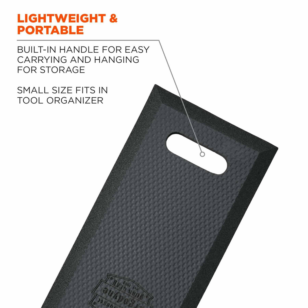 Ergodyne 18378 376 Black Small Foam Kneeling Pad - 0.5in - 4