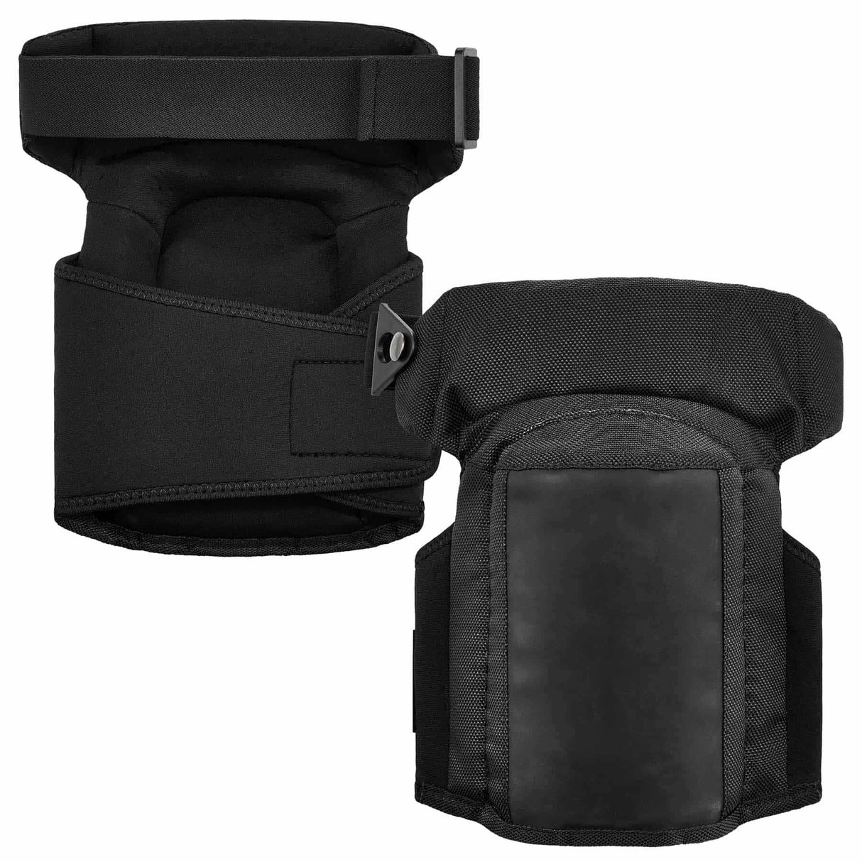 Ergodyne 18450 450 Black Hinged Slip Resistant Gel Knee Pads - Soft Cap