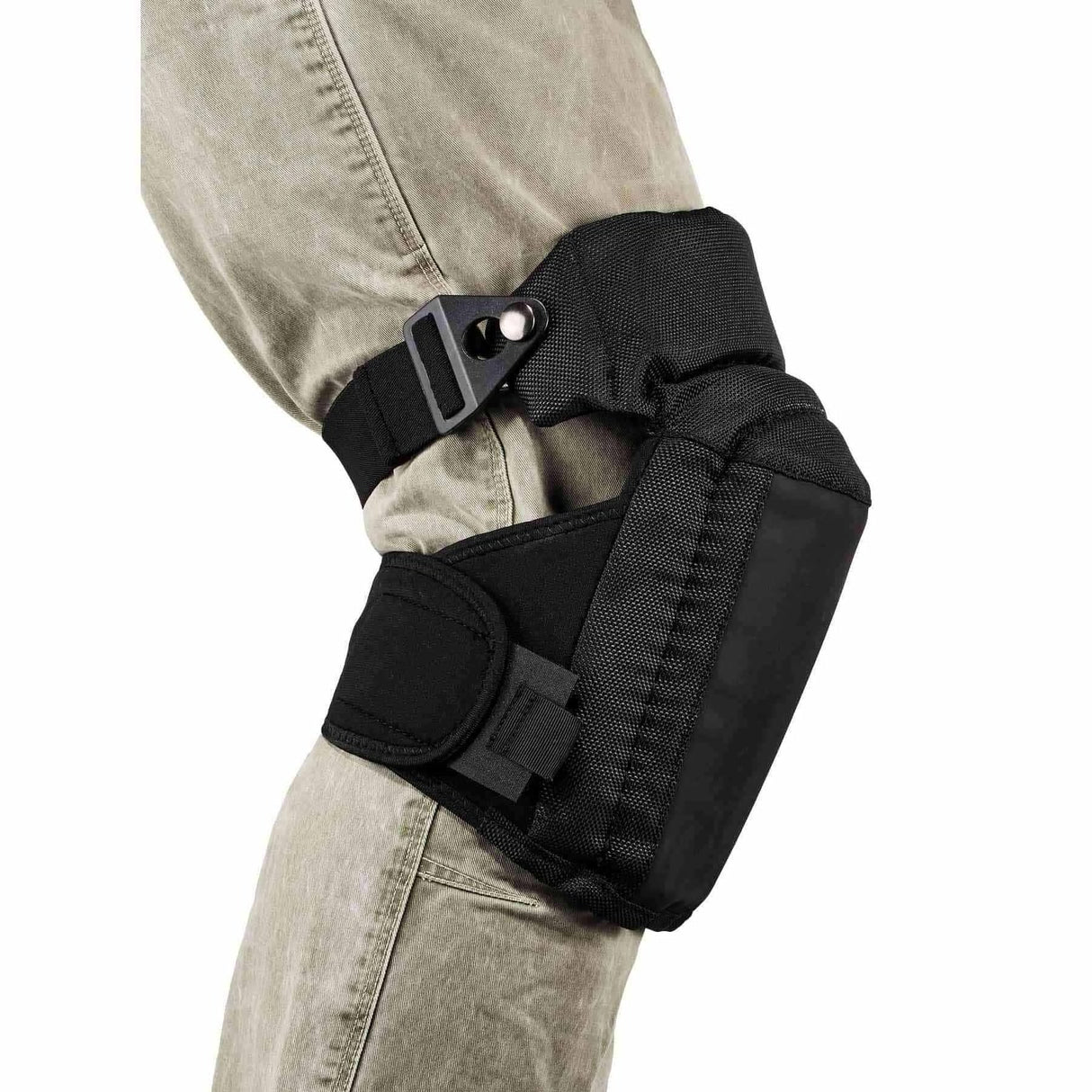 Ergodyne 18450 450 Black Hinged Slip Resistant Gel Knee Pads - Soft Cap - 4
