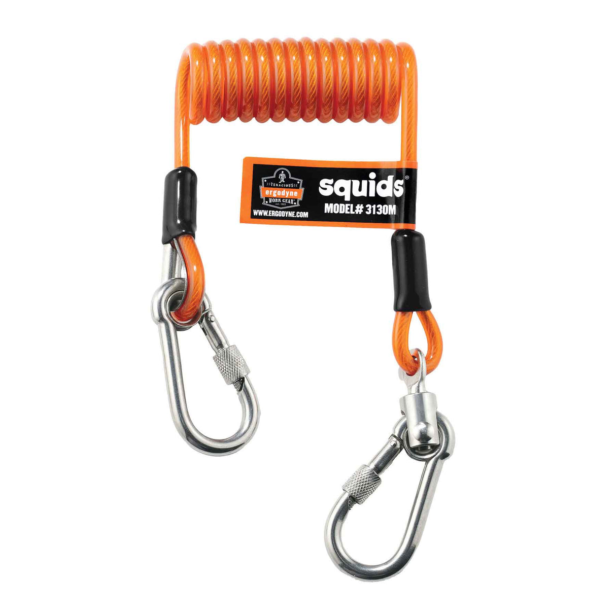 Ergodyne 19131 OAH 3130M Coiled Cable Lanyard - 5lb Medium - 3
