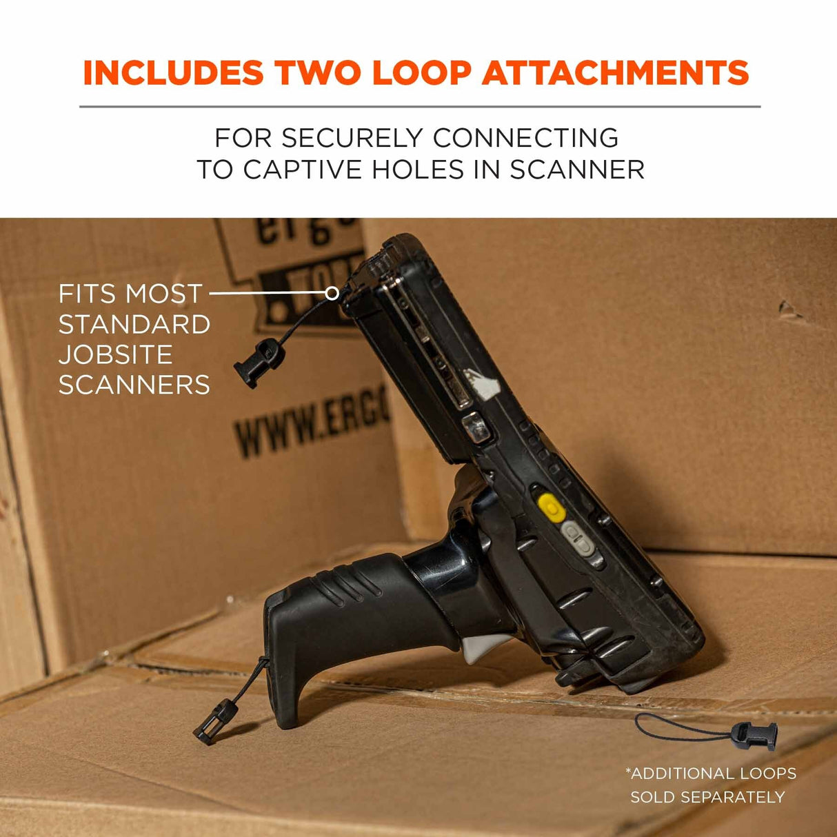 Ergodyne 19177 3137 Black Padded Barcode Scanner Sling Lanyard - 6