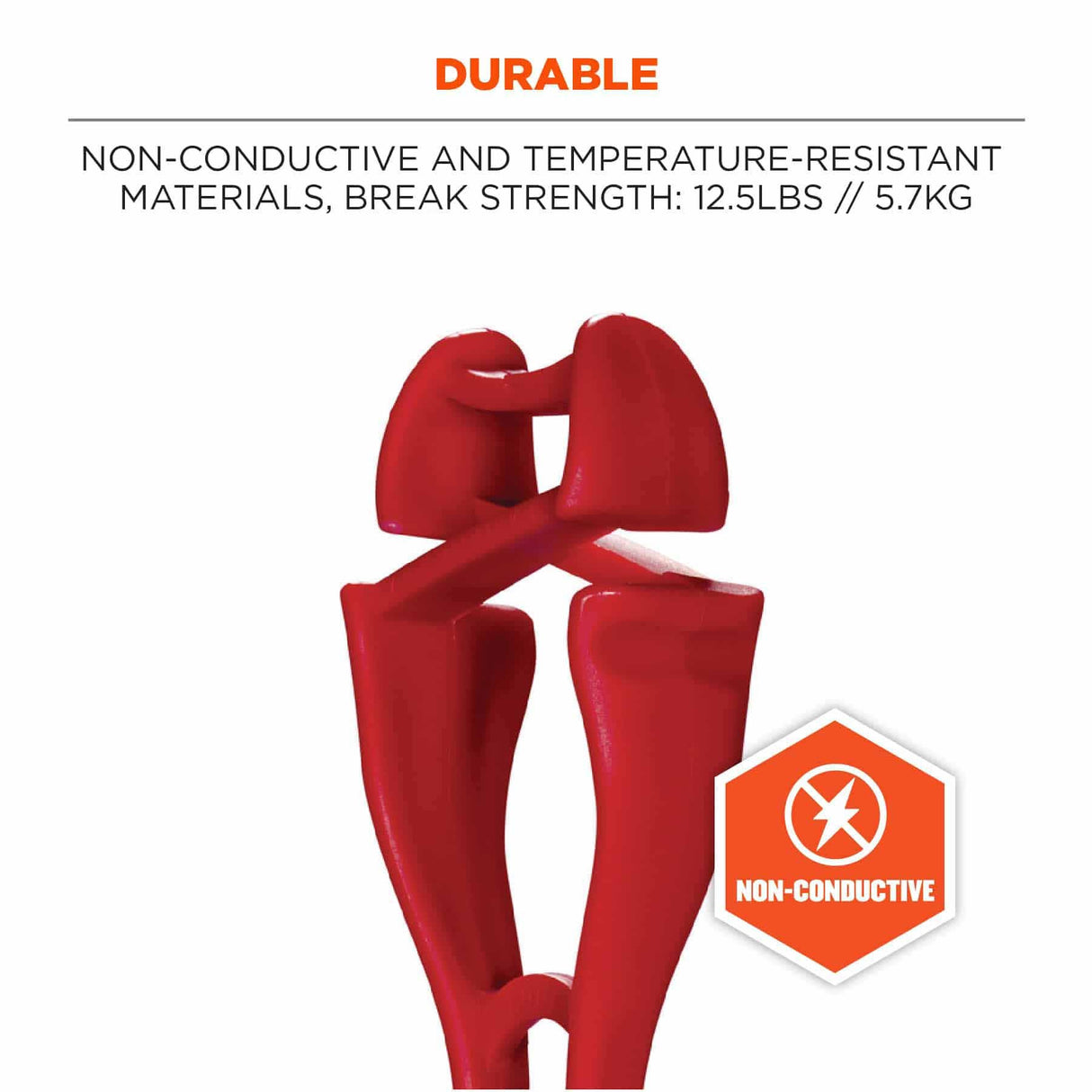 Ergodyne 19413 3420 Red Swivel Glove Clip Holder - Dual Clips - 4