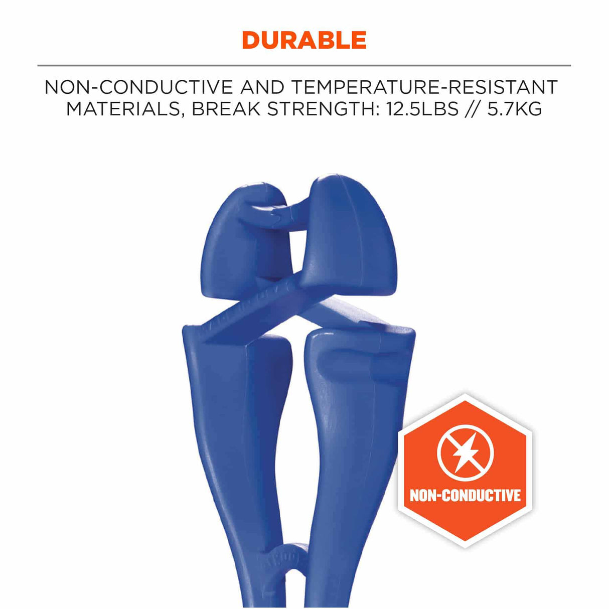 Ergodyne 19517-BULK 3420-BULK Blue Swivel Glove Clip Holder - Dual Clips 100-Pack - 4