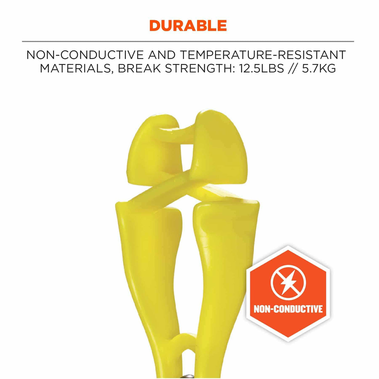 Ergodyne 19519-BULK 3420-BULK Lime Swivel Glove Clip Holder - Dual Clips 100-Pack - 4