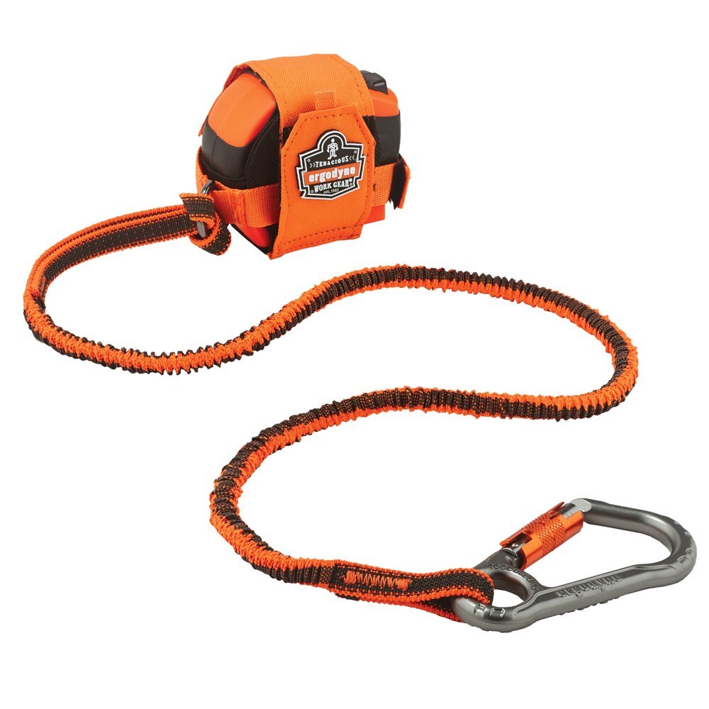 Ergodyne 19808 Squids 3108F(x) Tool Lanyard Single Locking Carabiner - 15lbs, Orange - 4