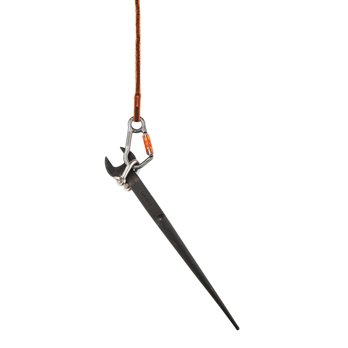 Ergodyne 19808 Squids 3108F(x) Tool Lanyard Single Locking Carabiner - 15lbs, Orange - 8