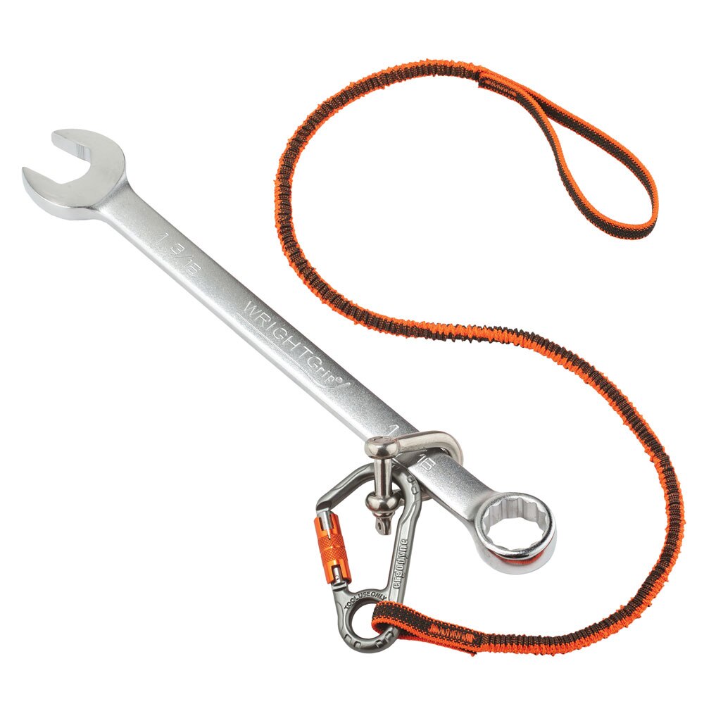 Ergodyne 19808 Squids 3108F(x) Tool Lanyard Single Locking Carabiner - 15lbs, Orange - 9