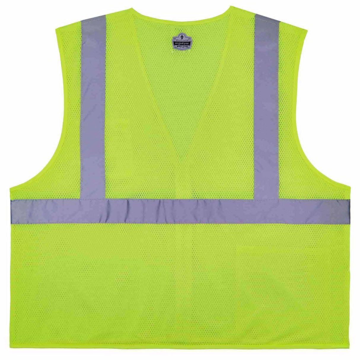 Ergodyne 21575 8256Z L/XL Lime Class 2 Self-Extinguishing Vest - Zipper - 2