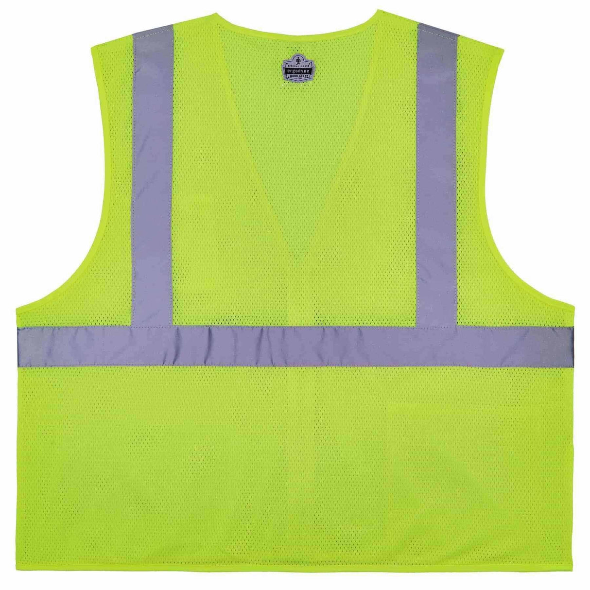 Ergodyne 21577 8256Z 2XL/3XL Lime Class 2 Self-Extinguishing Vest - Zipper - 2