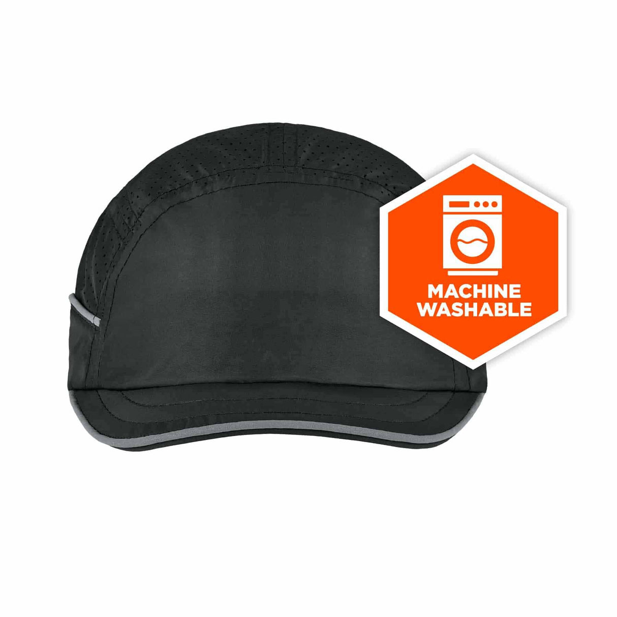 Ergodyne 23362 8955 Micro Brim Black Lightweight Bump Cap Hat - 7