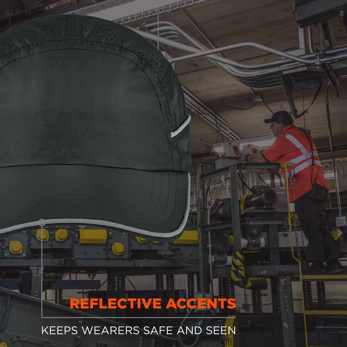 Ergodyne 23367 8955 Long Brim Black Lightweight Bump Cap Hat - 12