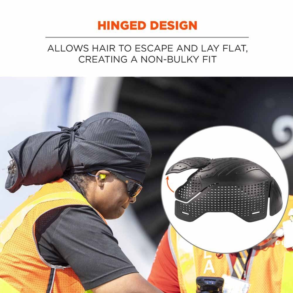 Ergodyne 23483 8943F(x) Charcoal Hinged Universal Bump Cap Insert - 4