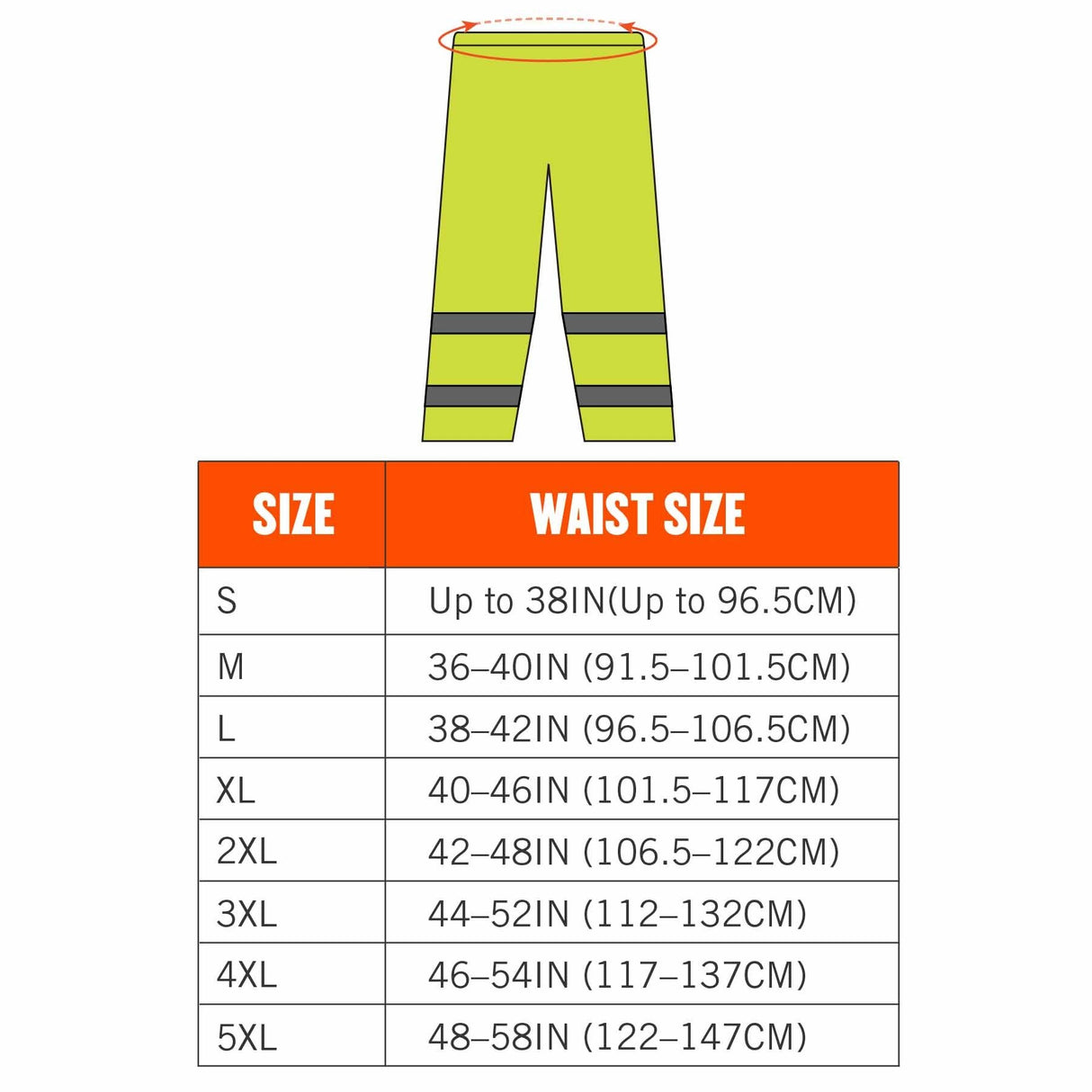 Ergodyne 25349 8916 5XL Lime Class E Lightweight Hi-Vis Rain Pants - 6