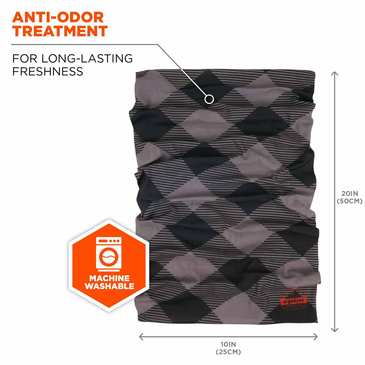 Ergodyne 42211 Chill-Its® 6485 Multi-Band, Gray Buffalo Plaid - 2