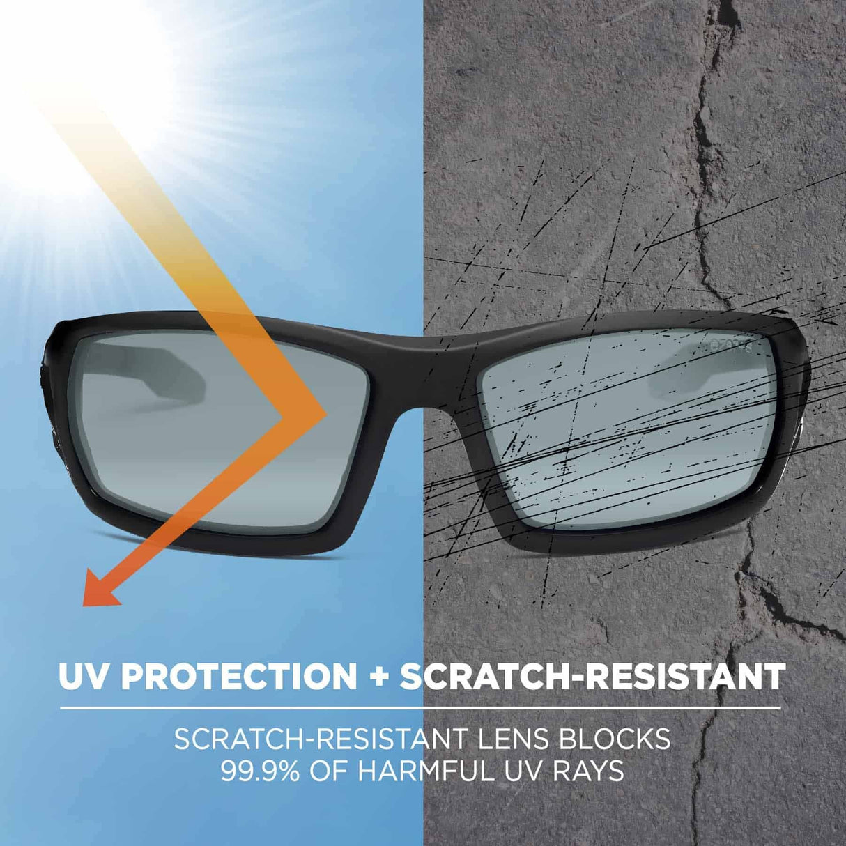 Ergodyne 50483 ODIN Anti-Fog In/Outdoor Lens Matte Black Safety Glasses - 8