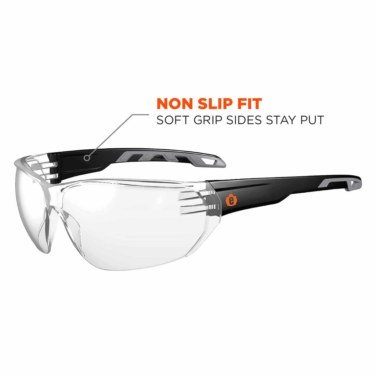 Ergodyne 59200 VALI Clear Lens Matte Black Frameless Safety Glasses - 5
