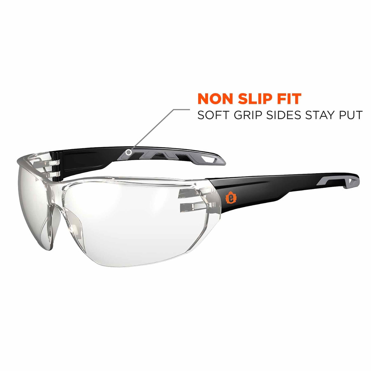 Ergodyne 59280 VALI In/Outdoor Lens Matte Black Frameless Safety Glasses - 5