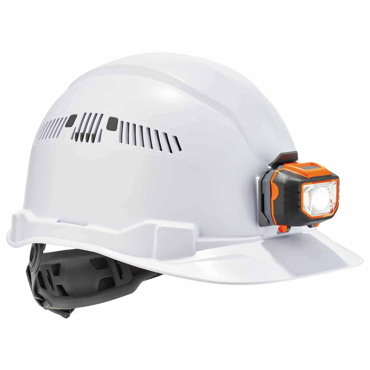Ergodyne 60146 8972LED White Class C Hard Hat Cap Style + LED Light