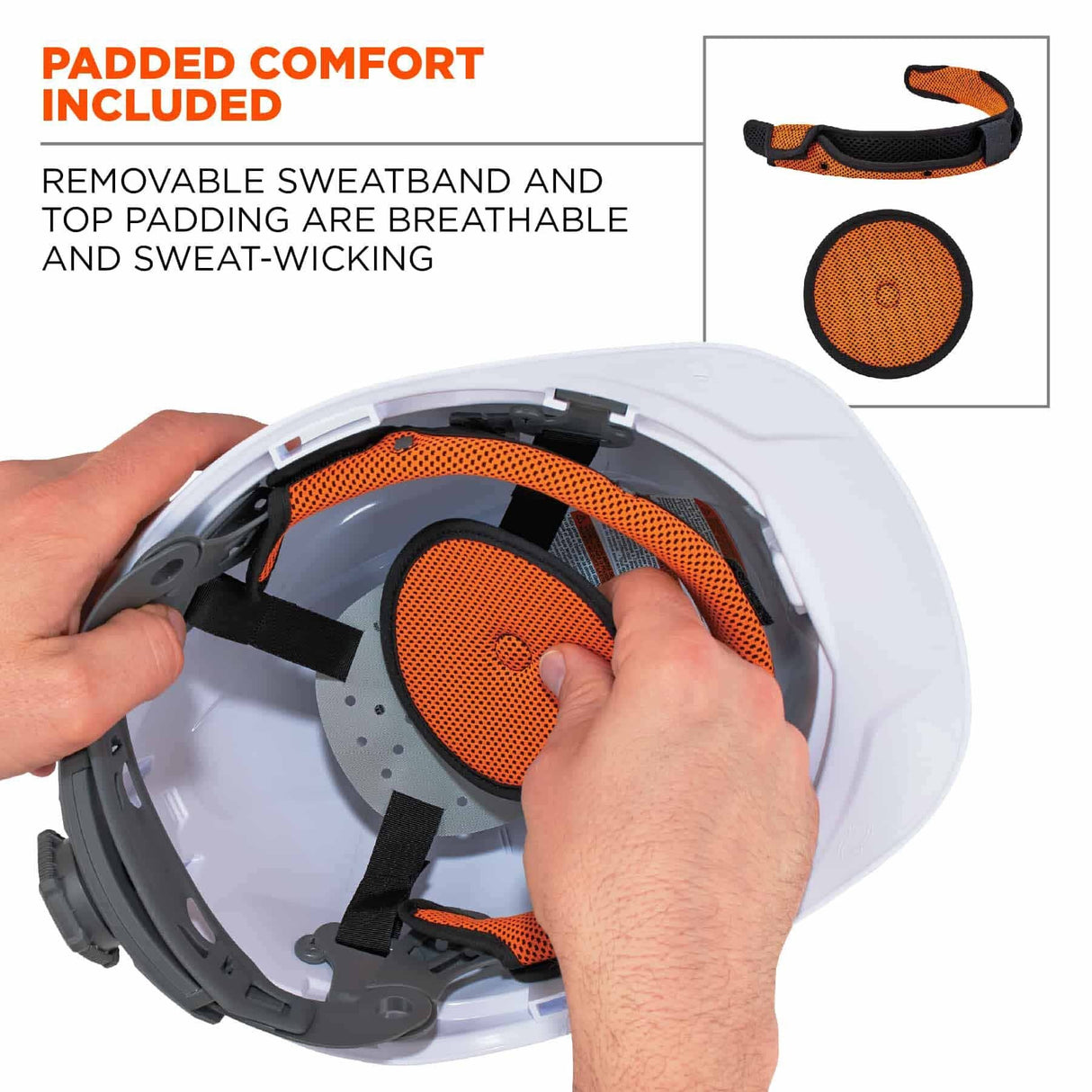 Ergodyne 60146 8972LED White Class C Hard Hat Cap Style + LED Light - 9