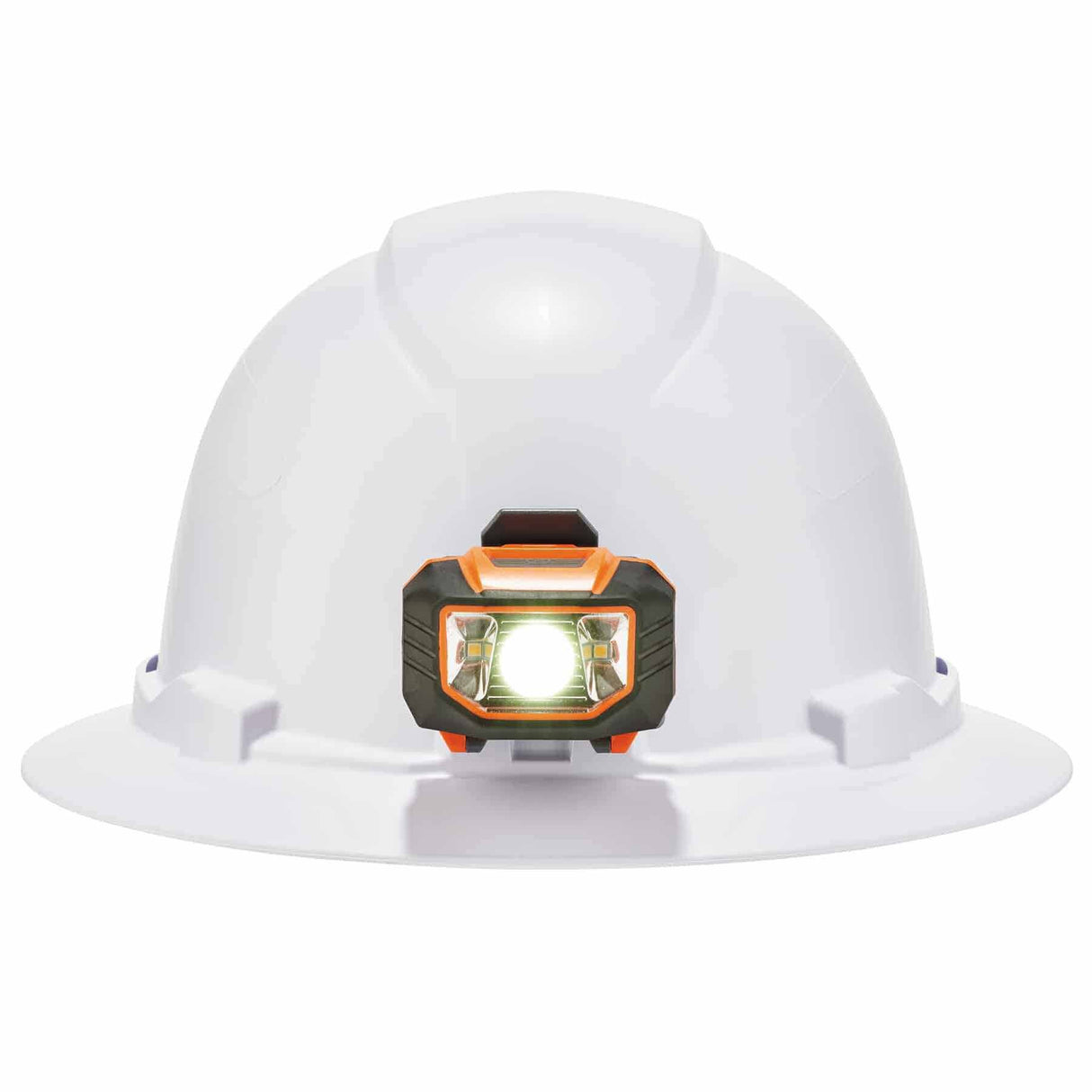 Ergodyne 60152 8971LED White Class E Hard Hat Full Brim + LED Light - 2