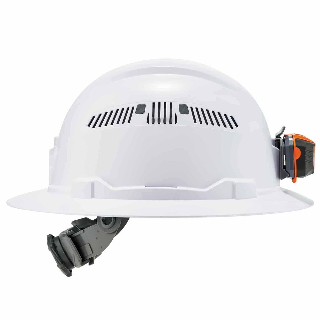 Ergodyne 60156 8973LED White Class C Hard Hat Full Brim + LED Light - 6