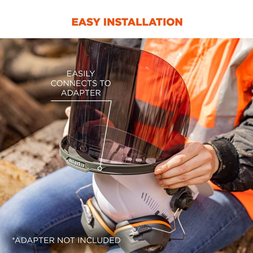 Ergodyne 60252 #8998 Smoke Face Shield Replacement for Full Brim HH - 5