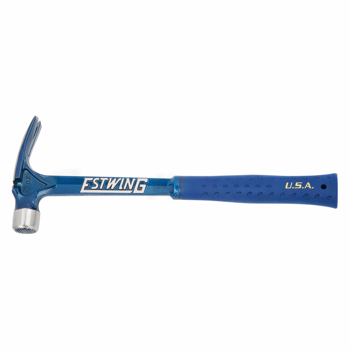 EstWing E6-19SM 19 oz Blue Vinyl Gripped Ultra Framing Hammer with Milled Face