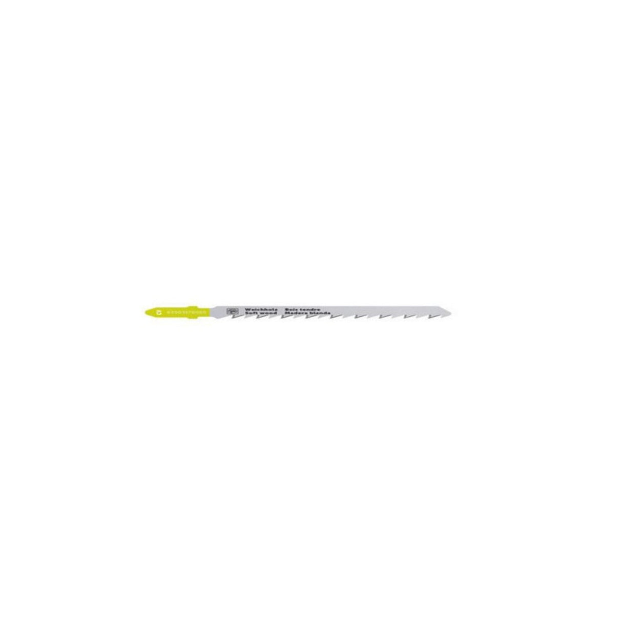 FEIN 63503176010 3 Inch Chrome-Vanadium T-Shank Jigsaw Blade 6 TPI for Wood Cutting (5 Pack)