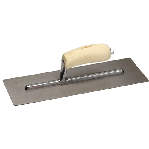 MarshallTown FT368 13807 - 12 X 5 Finishing Trowel Curved Wood Handle