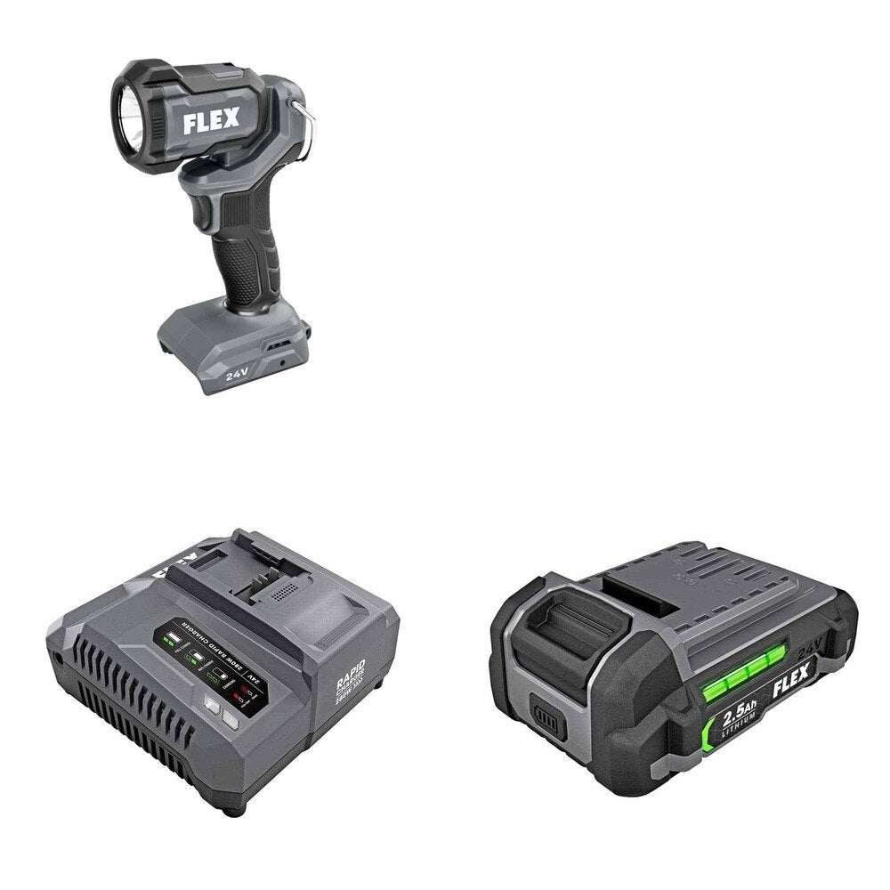 Flex FX0421-Z Rapid Charger Kit W/ FREE Work Light and FREE Battery