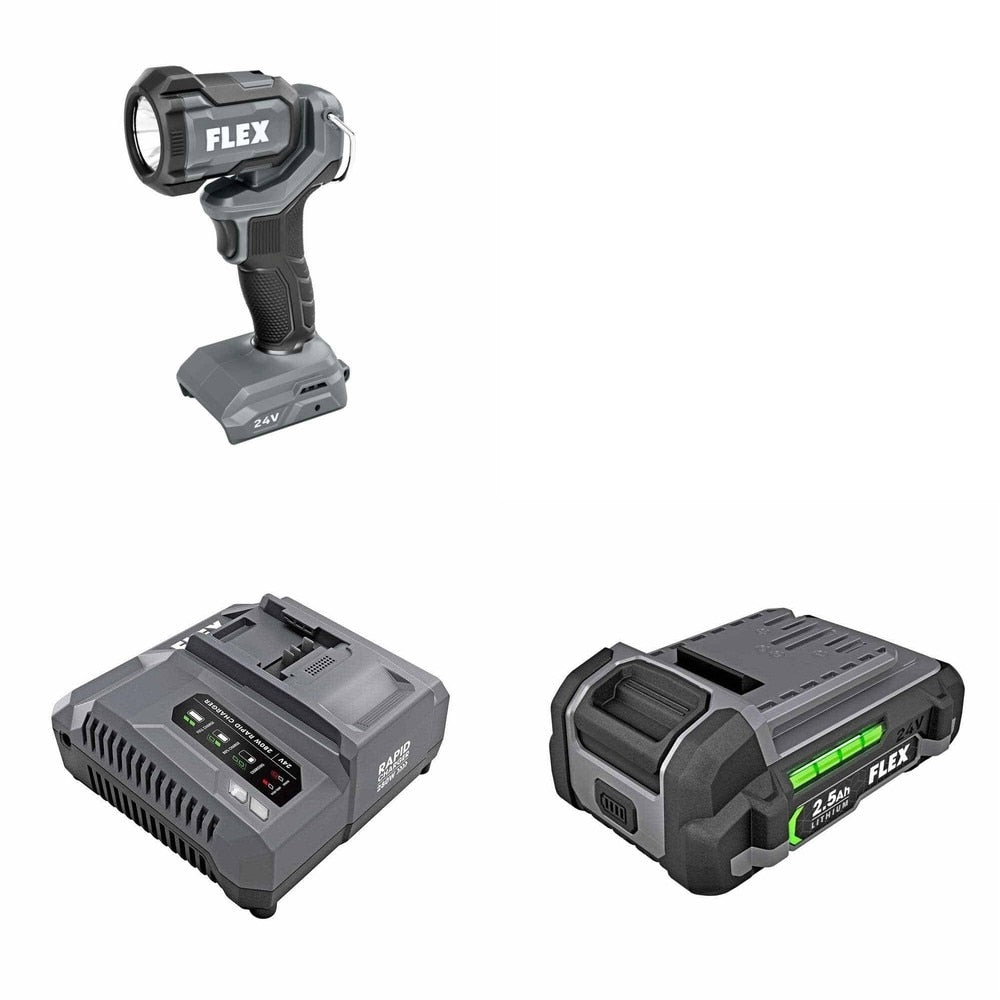 Flex FX0421-Z Rapid Charger Kit W/ FREE Work Light and FREE Battery