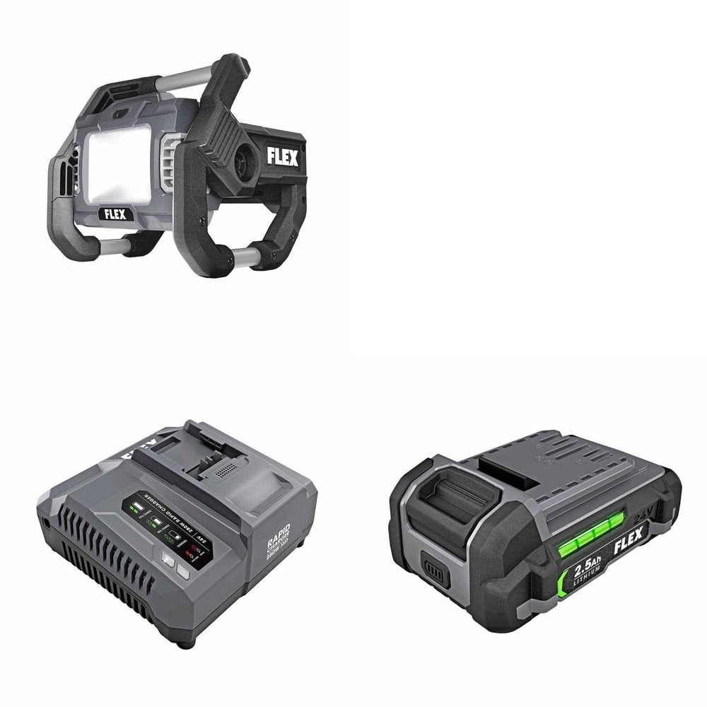Flex FX0421-Z Rapid Charger Kit W/ FREE Flood Light and FREE Battery