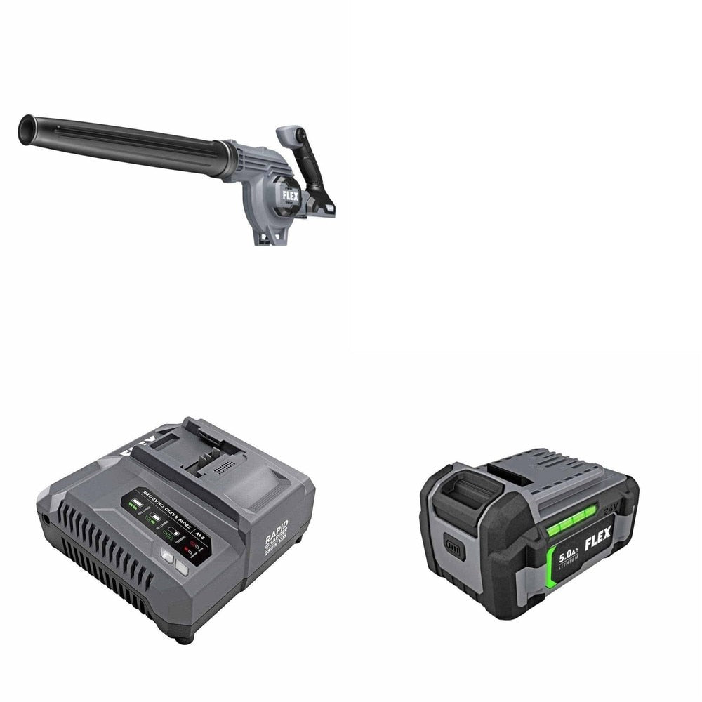 Flex FX0421-Z Rapid Charger Kit W/ FREE Jobsite Blower and FREE Battery